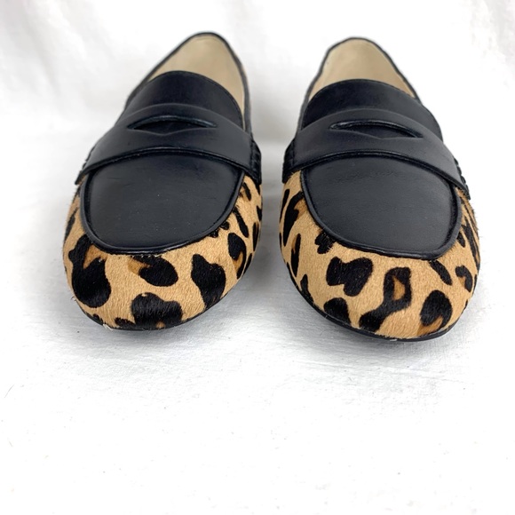 COLE HAAN “The Go To Pearson” Genuine Calf Hair Leopard Print Flats Loafers sz 6 - Picture 7 of 11